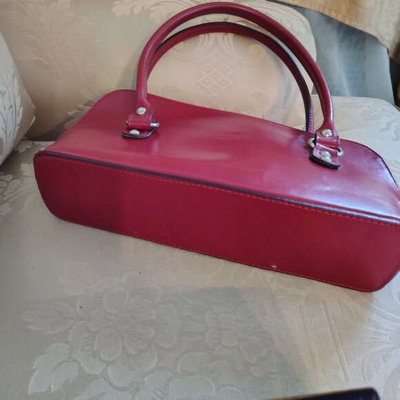 Vera Pelle Red Y2K Style Red Leather Handbag - Picture 2 of 9